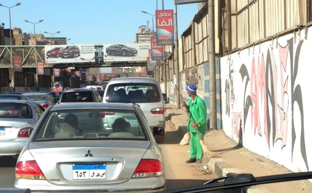 Cleaning the street in CAiro