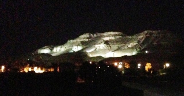 VALLEY OF THE KINGS AT NIGHT SEEN FROM MY ROOM