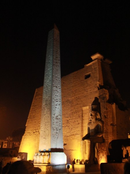 In front of Luxor Temple the Obelisk matching the one in Paris